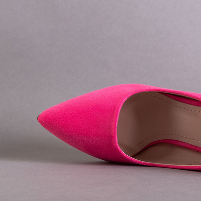 Neon pink pumps for women with a higher heel Madelina - Footwear