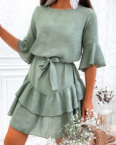 Royalfashion Linen women's mini dress