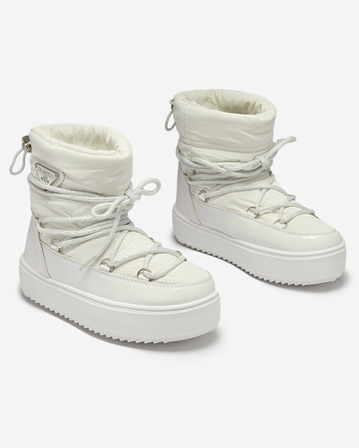 White children's slip-on snow boots Asifa - Footwear