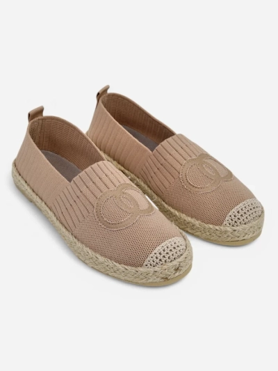 Women's espadrilles Callisto light brown flat heel ecological leather