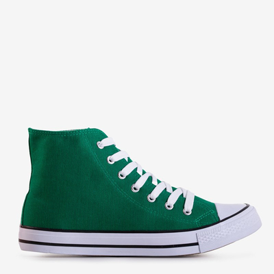 Green men's high-top sneakers Mishay - Footwear