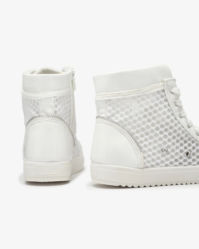 White girls' high-top sneakers Borris- Footwear