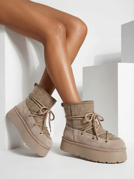 Royalfashion Sieviešu sniega zābaki Filori ar mežģīnēm