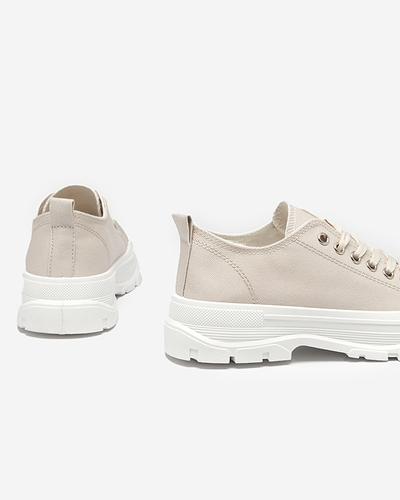 Серые женские кеды на высокой подошве Mytiko