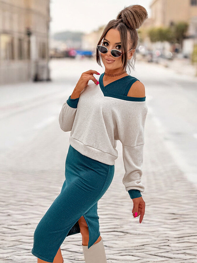 Royalfashion Dark green women's casual set