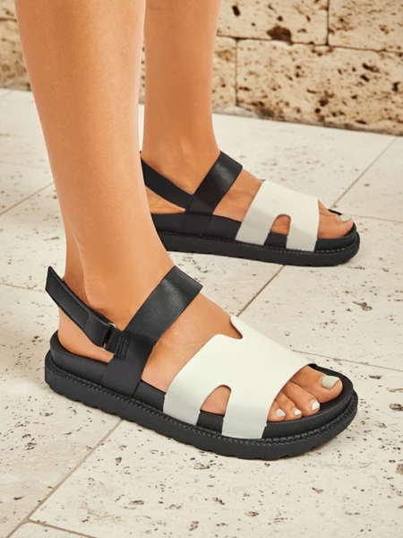 Hera Azzurro women's graphite eco-leather wedge sandals for summer