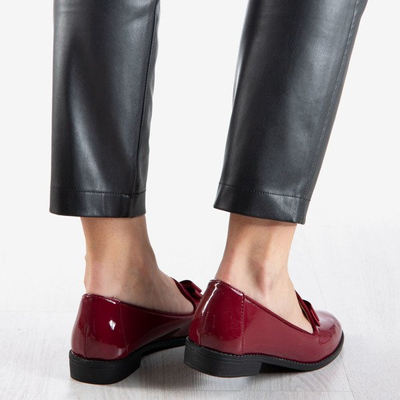 Red Holli varnished loafers for women - Footwear 1