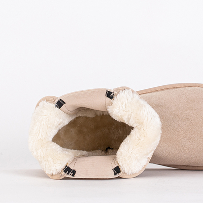 Beige women's snow boots Gavi - Footwear
