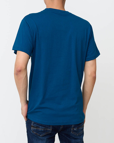Men's turquoise print T-shirt - Clothing