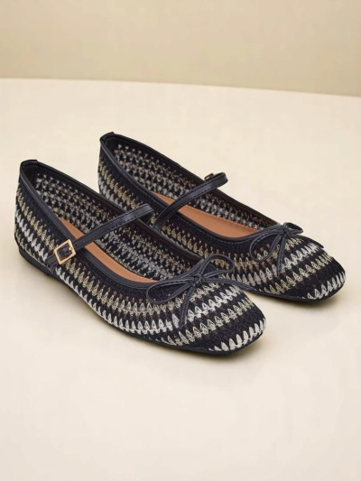 Royalfashion Women’s woven ballet flats with a strap Vanot