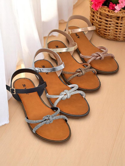 Royalfashion Women's Sandals with Decorative Rhinestones Bella Shine