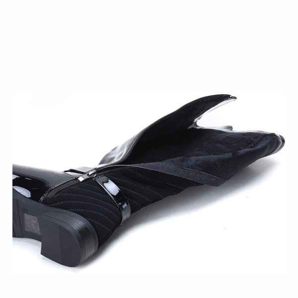 Black lacquered boots Trap Queen - Footwear