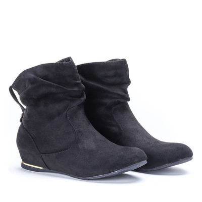 Black boots on covered heel Harmoni - Footwear