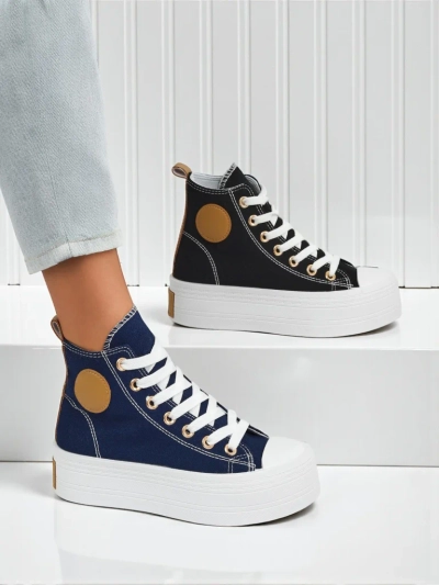 Adelina Capri Гранатовые Женские Кеды на Плоской Платформе 4,5 см