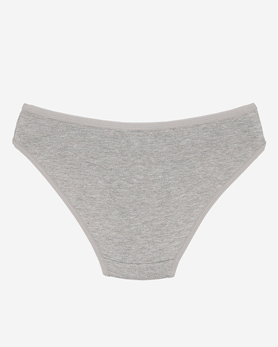 Gray cotton women's briefs, briefs - Underwear
