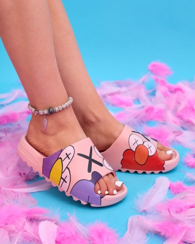 Elmino pink women's slippers - Footwear