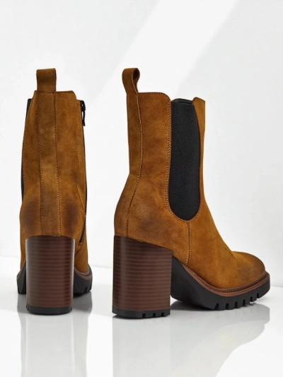 Women's Soreya Faux Suede Block Heel Ankle Boots