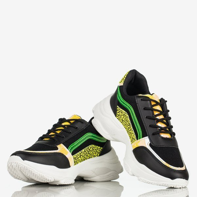 Black women's sport shoes with thick sole Fancy Bass - Footwear 1