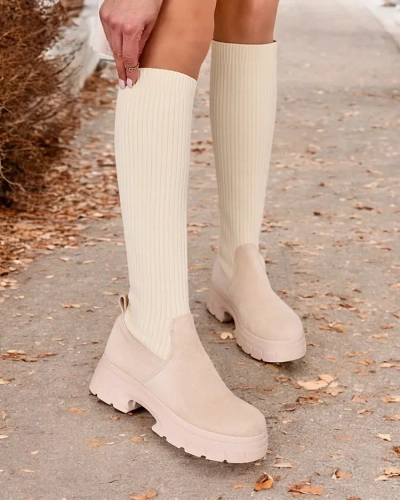 Royalfashion Sieviešu augstpapēžu zābaki Umigg slip-on