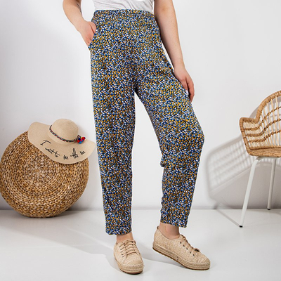 Rakstainas sieviešu auduma bikses PLUS IZMĒRS - Apģērbs