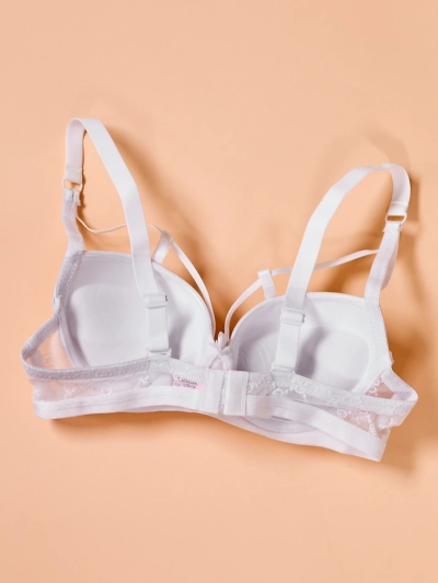 Royalfashion Women's bra decorated with lace and straps