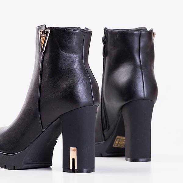 Black women's boots on a higher post Azuara - Footwear