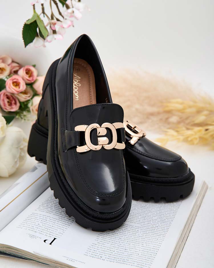 Royalfashion Women's lacquered moccasins Bevevra