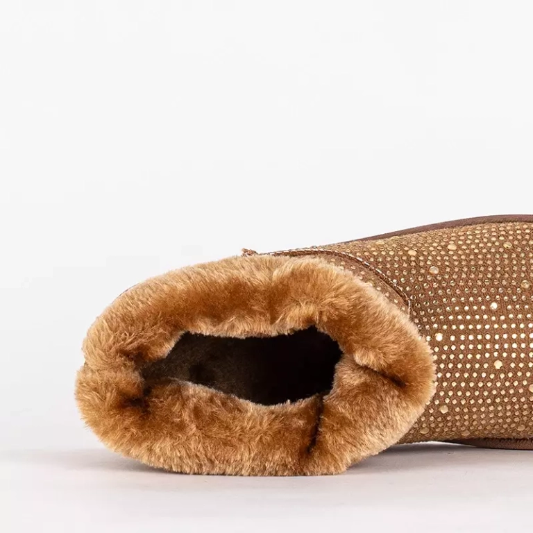 OUTLET Women's snow boots with camel zircons Rudis - Footwear