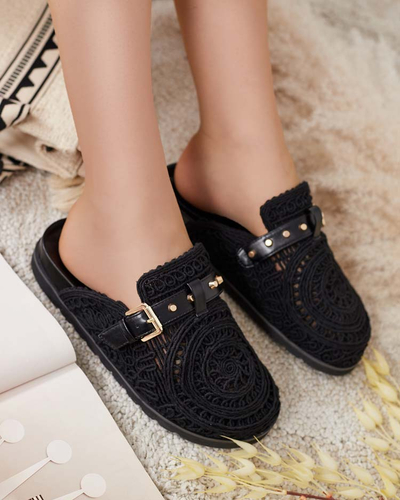 Royalfashion Женские шлепанцы с вышивкой Leronip