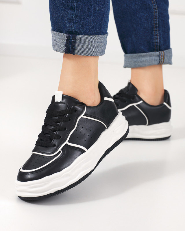 OUTLET Black women's sports shoes with inserts Dekavi - Footwear