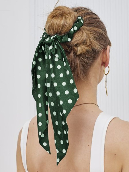Royalfashion Hair elastic with a polka dot ribbon Picolina