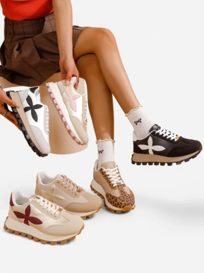 Royalfashion Women's sports sneakers on a thicker sole Aloqa