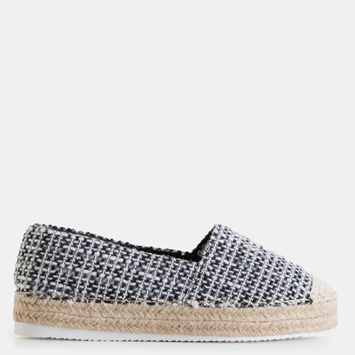 Women's black tweed espadrilles Elizabet - Footwear