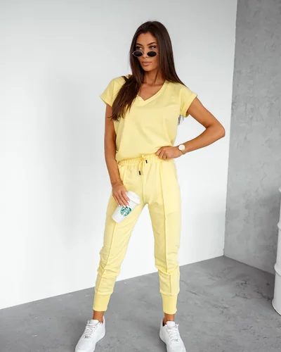 Royalfashion Women's cotton casual set with short sleeves