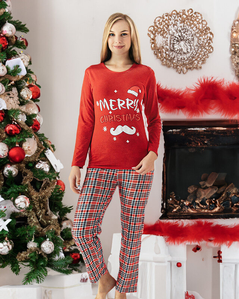 Red Christmas Women's 2-Piece Pajamas- Clothing