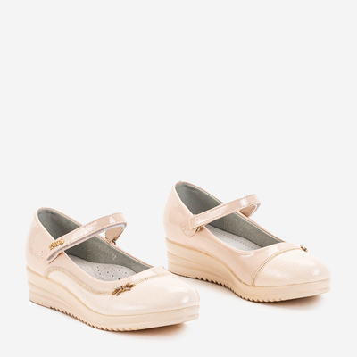 Beige girls' Turicela ballerina platform shoes -