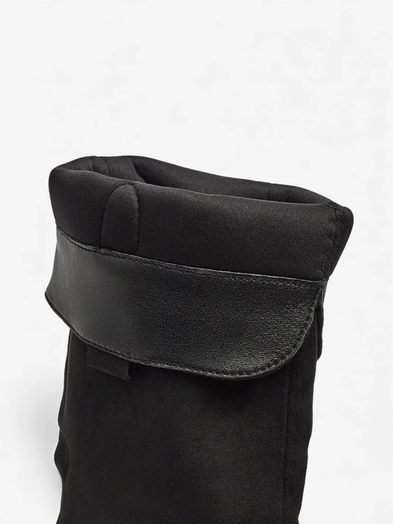 Damskie kozaki eko zamszowe na słupku Ferrevi