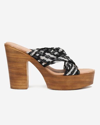 Black women's slippers on a high post Kotinso - Footwear