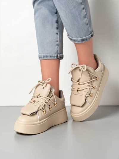 Royalfashion Women's sneakers with a decorative tongue Domatories