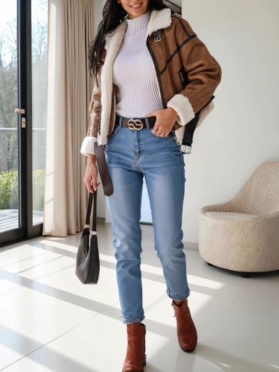 Royalfashion Женские хлопковые мам джинсы