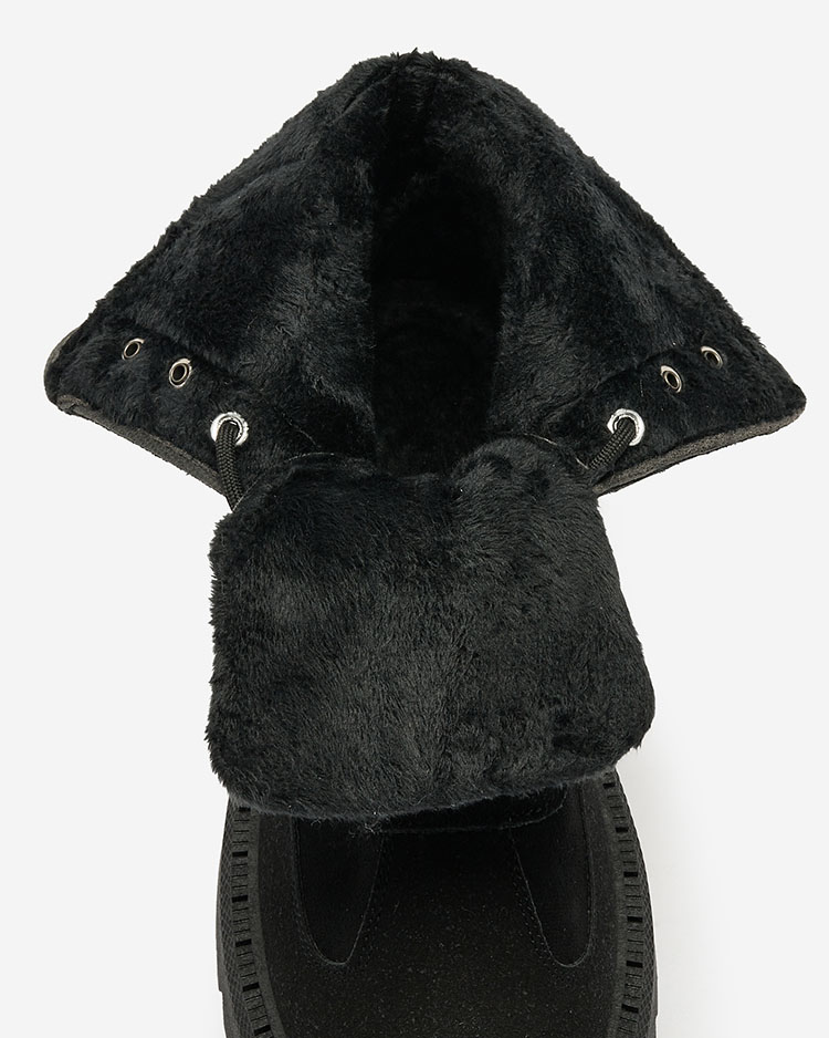 Royalfashion Melni sieviešu Macnev mežģīņu zābaki