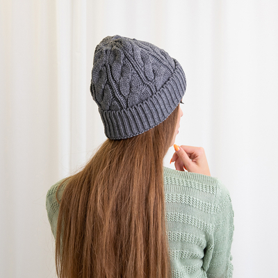 Ladies 'winter gray winter hat - Accessories
