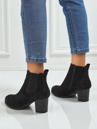 Velvet Trace Women's Eco-Suede Heeled Ankle Boots