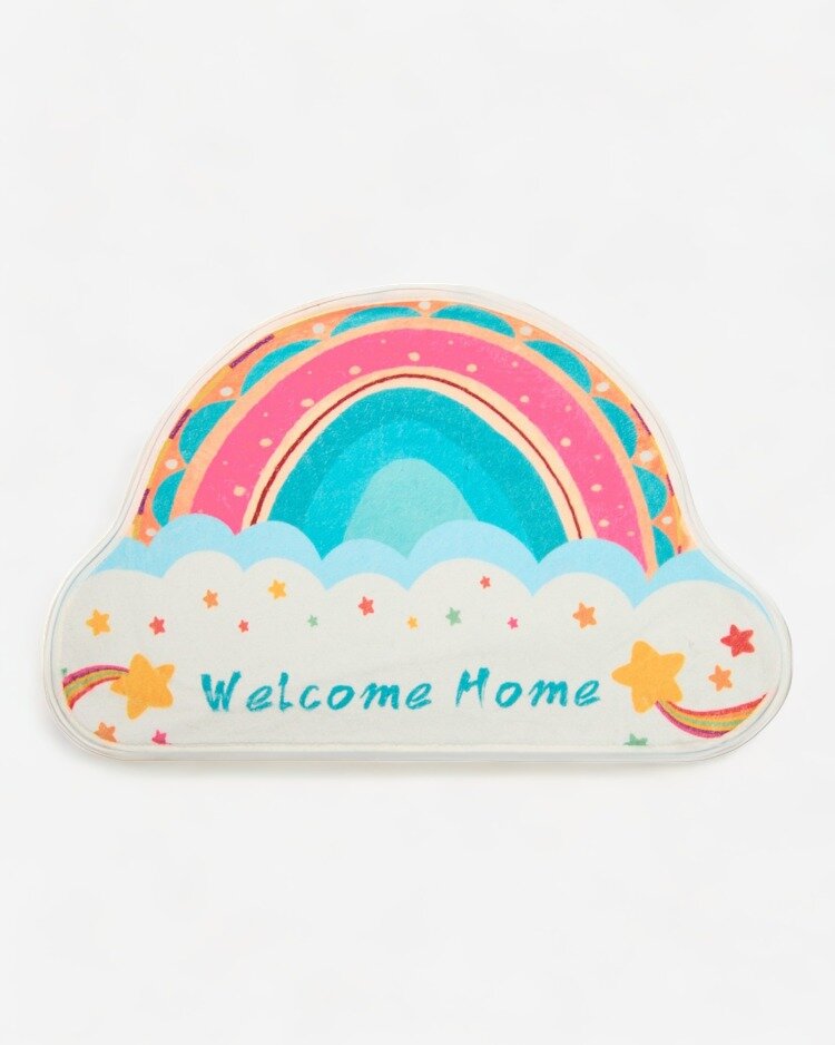 Royalfashion Colorful doormat rug with rainbow 40x60