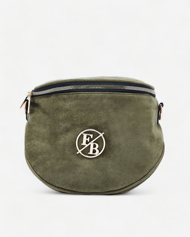 Royalfashion Zaļa, maza, sieviešu rokassomiņa no eko zamšādas