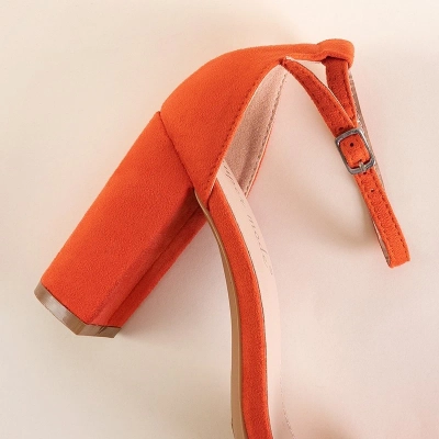 OUTLET Orange women's sandals on the Anniet post - Footwear