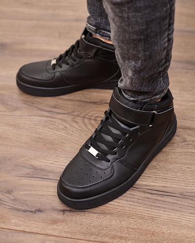 Royalfashion Men's sporty high-top sneakers in black Detocci