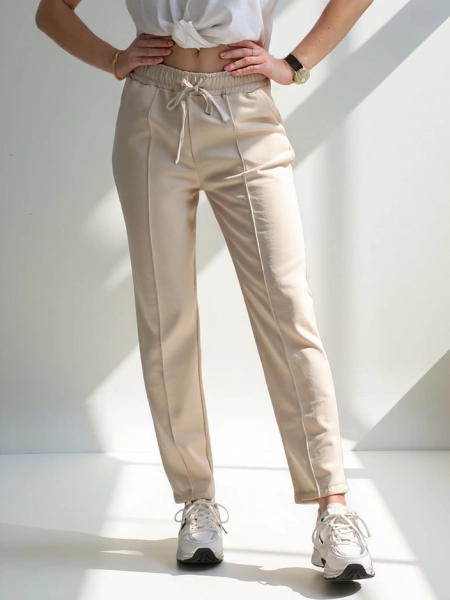 Royalfashion Straight women's trousers with viscose