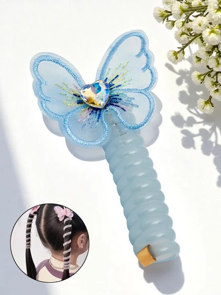 Royalfashion Matu gumija atsperes formā ar tauriņu Spring Butterfly