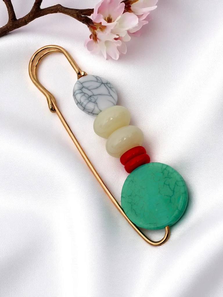 Dekoratīva sieviešu broša ar dārgakmeņiem Gem Bloom